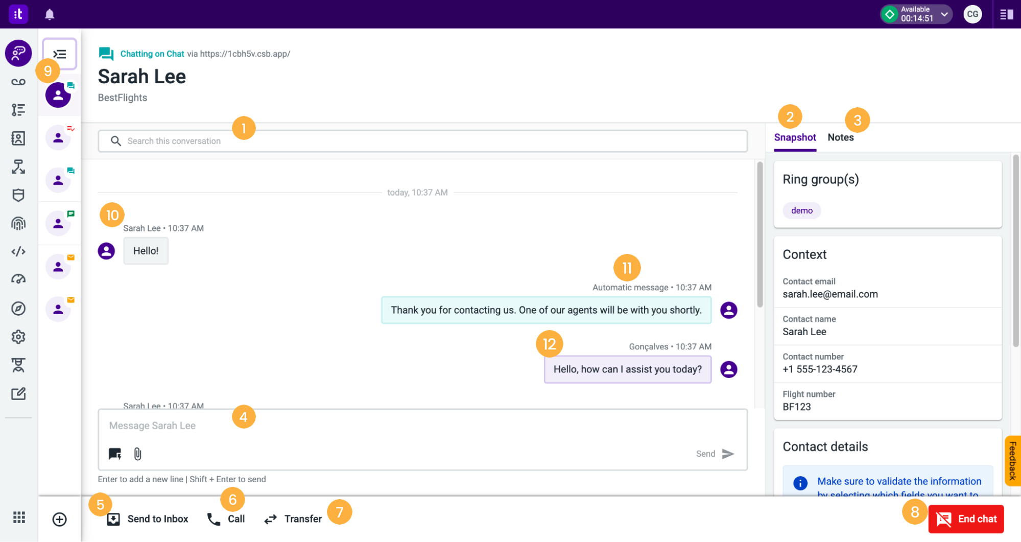 Talkdesk Digital Engagement: Chat Channel For Agents – Knowledge Base