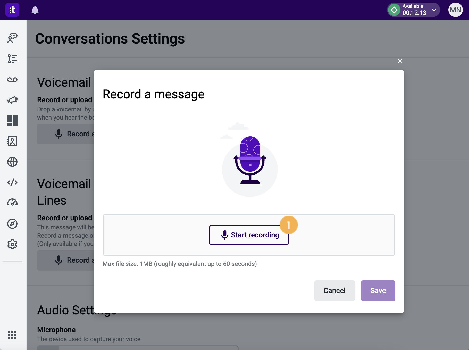 Conversations (Voice Channel): Features Guide – Knowledge Base