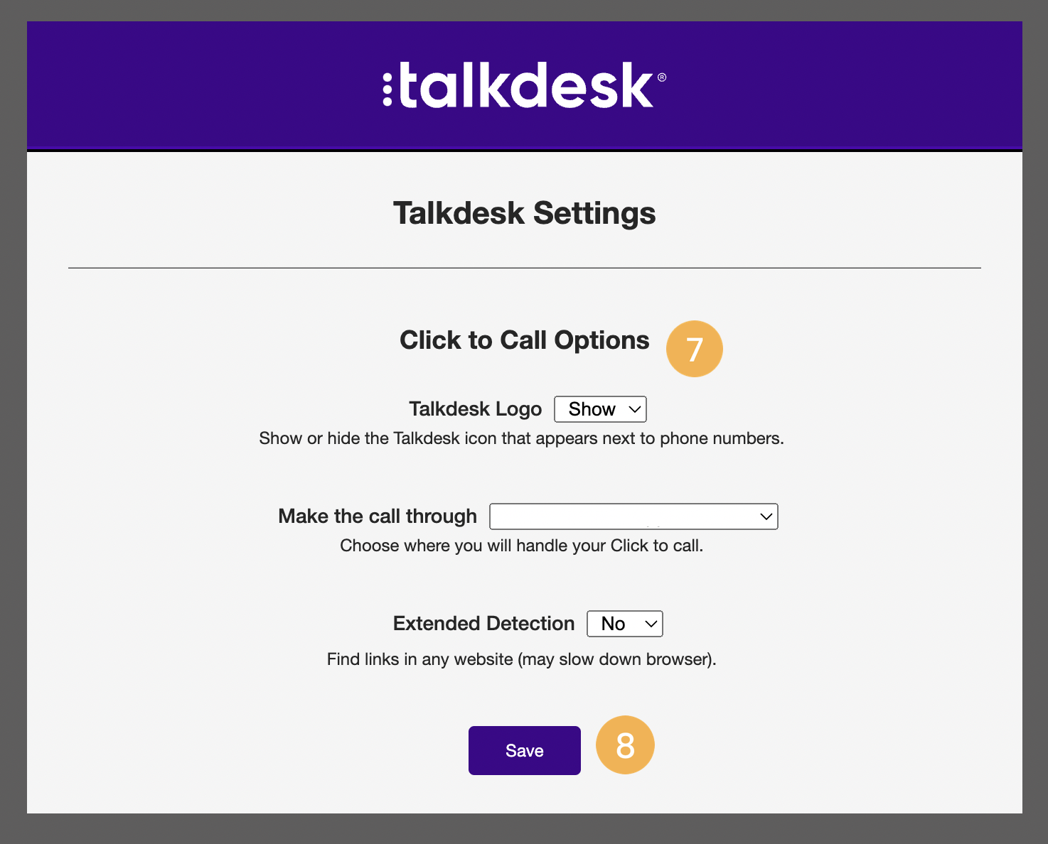 Installing Talkdesk ClicktoCall Extension Knowledge Base