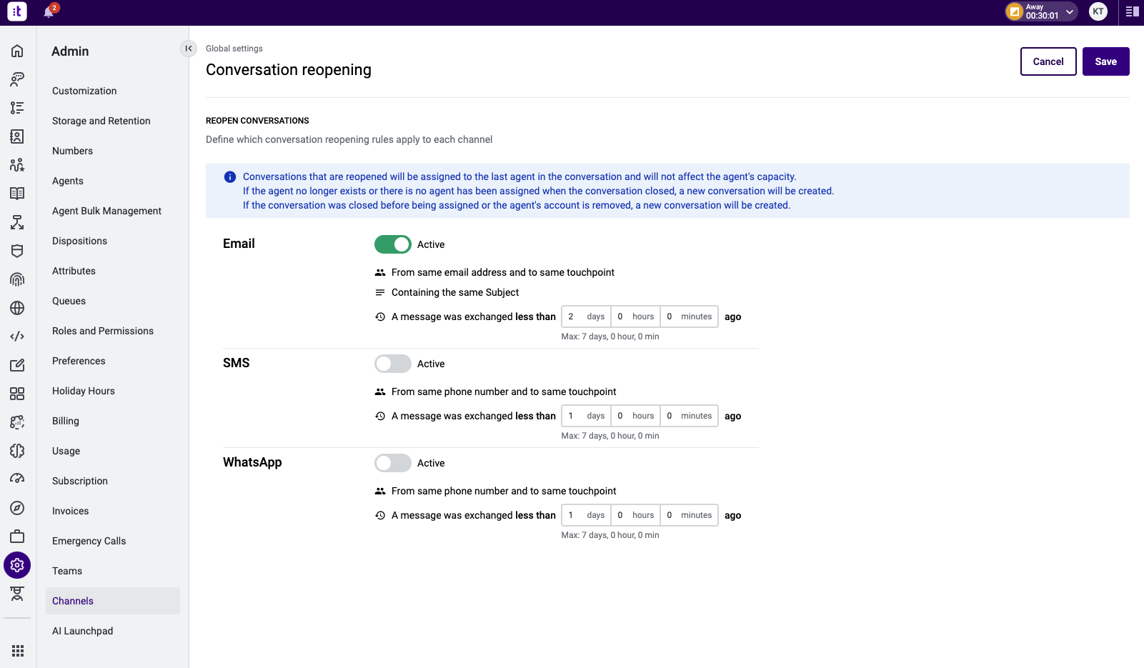 Release Notes | Talkdesk Digital Engagement – Knowledge Base